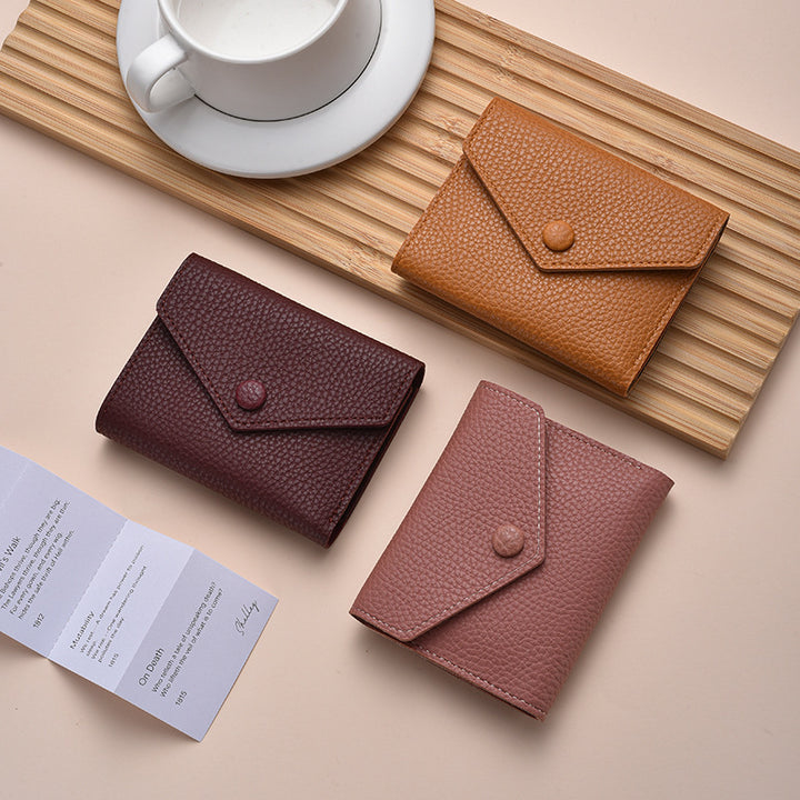 Textured Leather Coin Wallet Bowlift