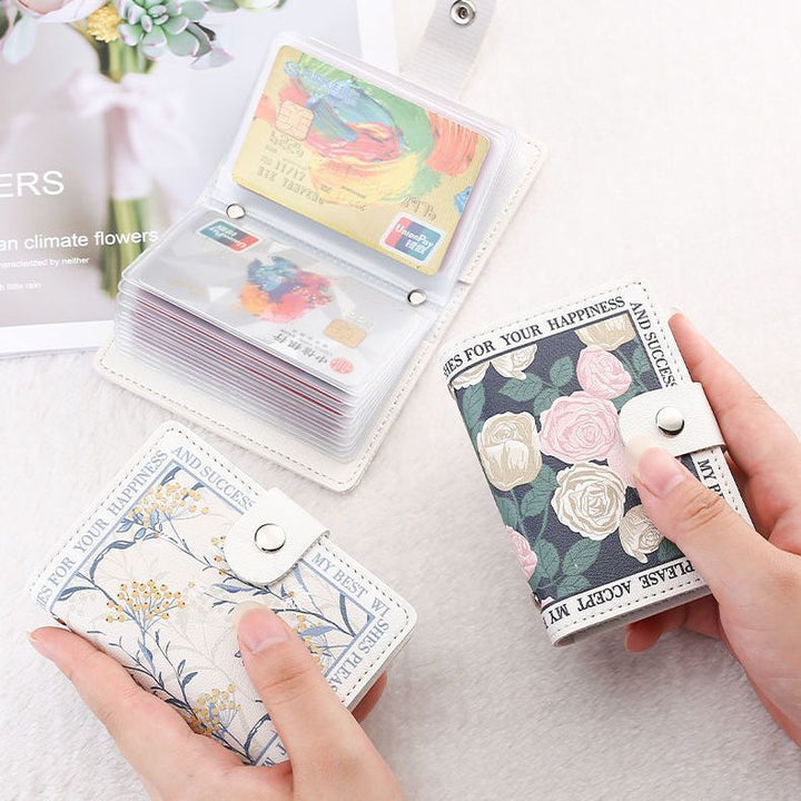 Stylish Floral Print Wallet Bowlift