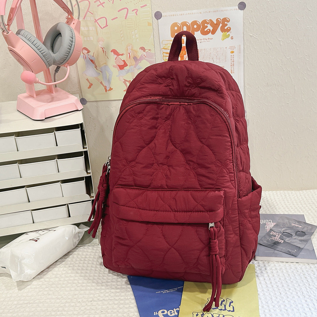 Quilted Casual Backpack Bowlift