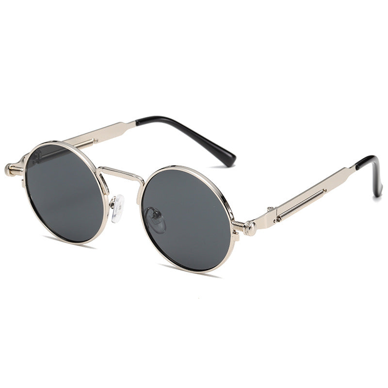 Women's fashionable round sunglasses with precise metal frame Bowlift