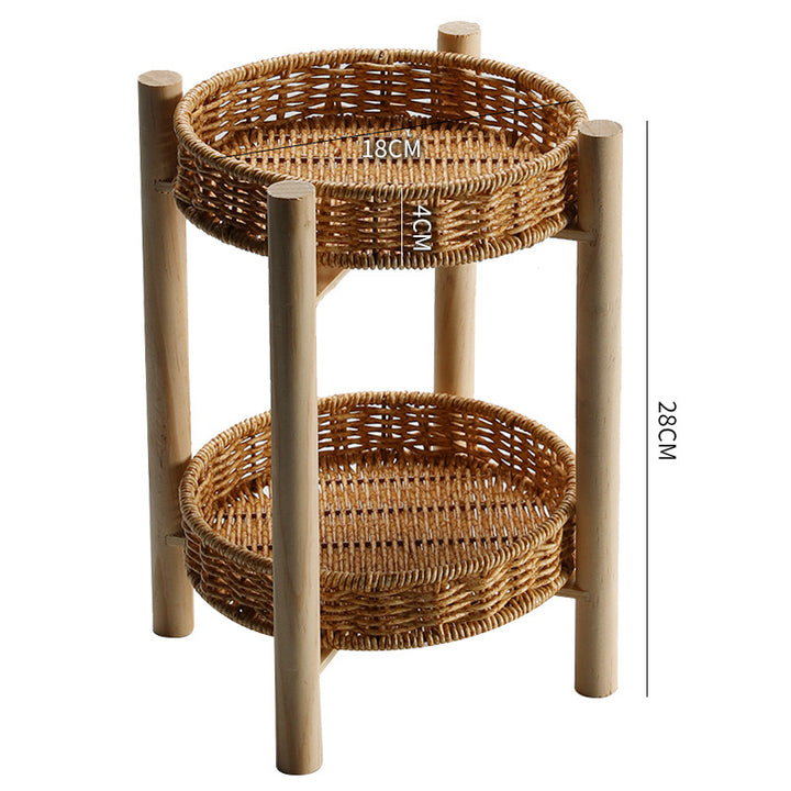 Unisex Round Storage Bowl with Wooden Legs Bowlift