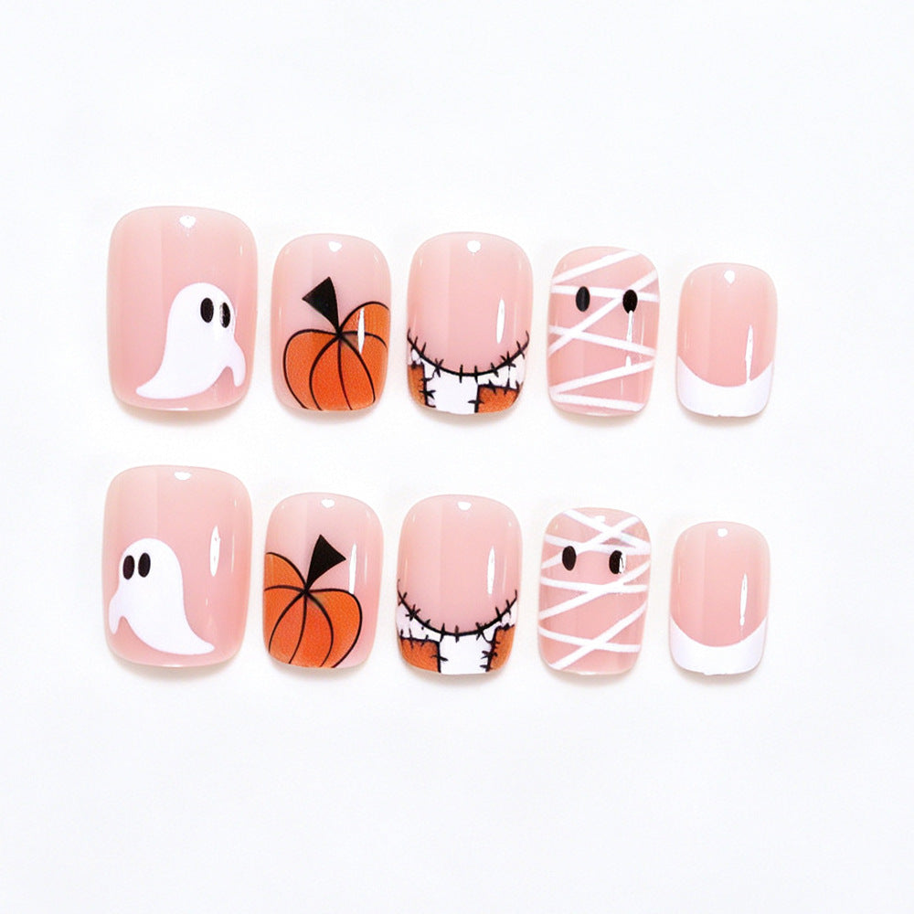 Halloween-Themed Press-On Nail Art Bowlift