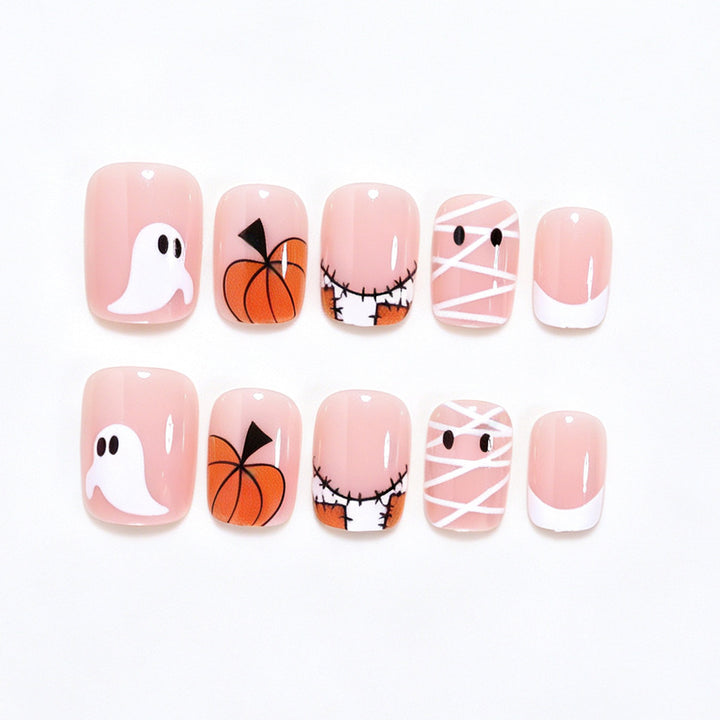 Halloween-Themed Press-On Nail Art Bowlift