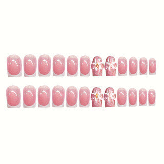 Elegant French Tip Pedicure Bowlift