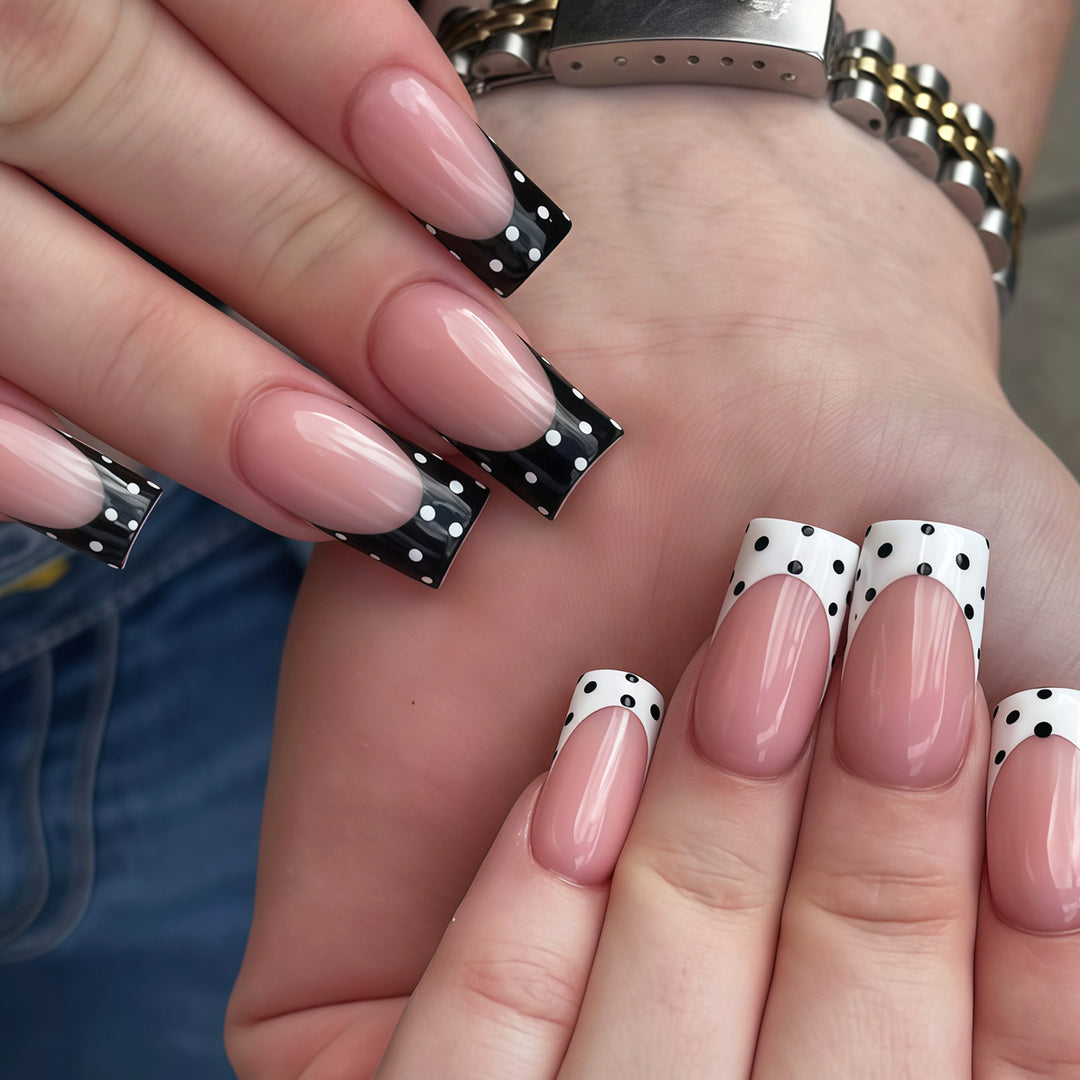 Stylish Polka Dot Nail Art Tips Bowlift