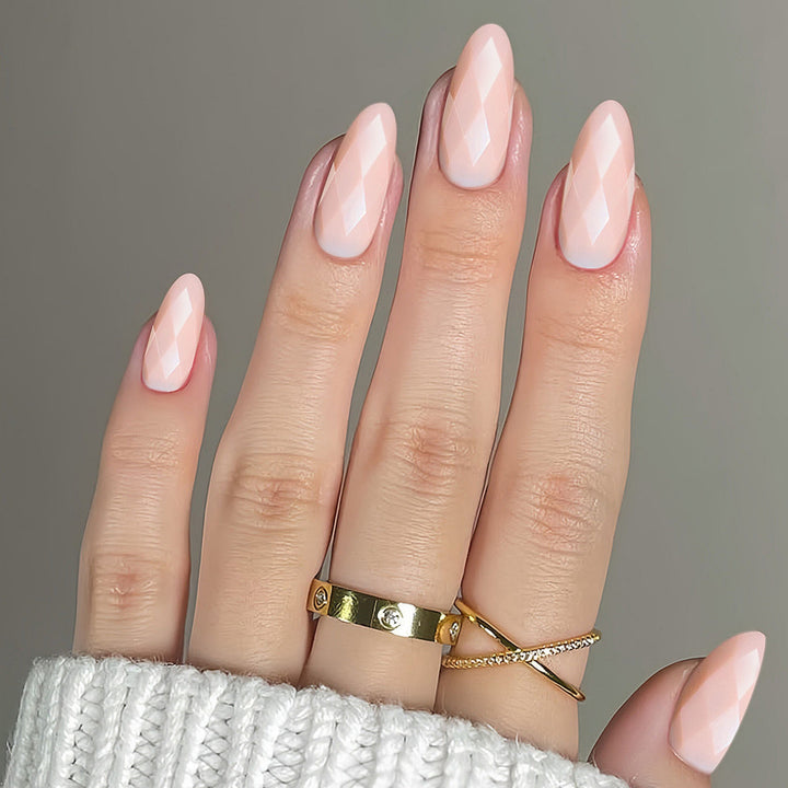 Diamond-Shaped Glossy Nail Extensions Bowlift