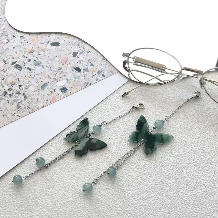Elegant Butterfly Dangle Eyewear Chain Bowlift