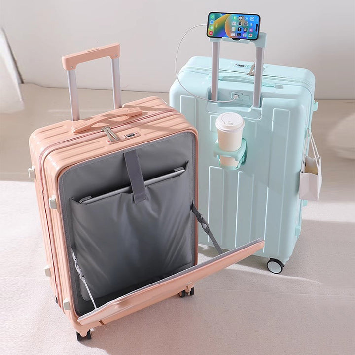 Smart Tech-Integrated Hard-Shell Luggage Bowlift