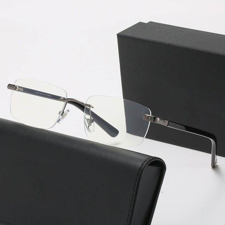 Women's fashionable half-frame glasses with comfortable nose pads and elegant design Bowlift