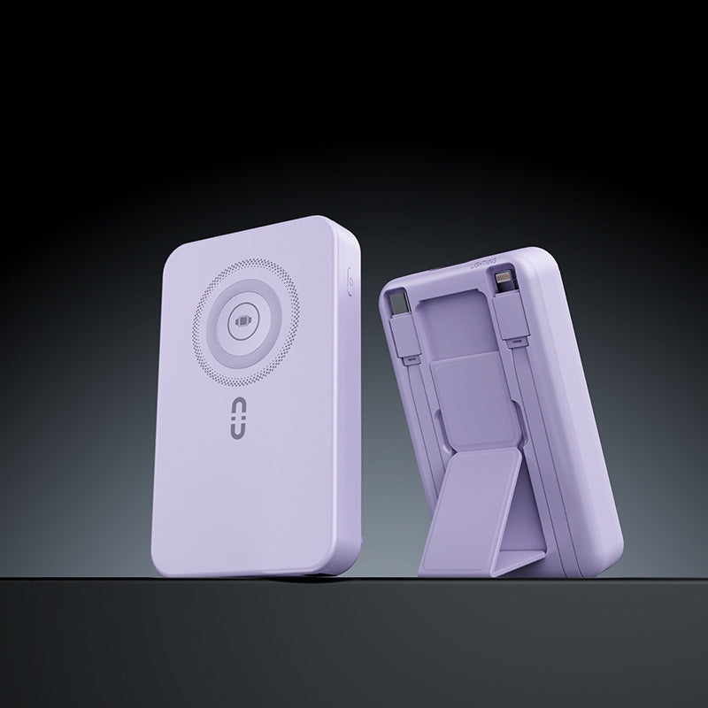Portable power bank with integrated stand function and fast charging system Bowlift
