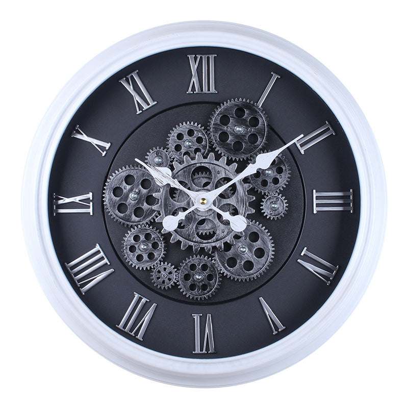 Wall clock with modern mechanical design Bowlift
