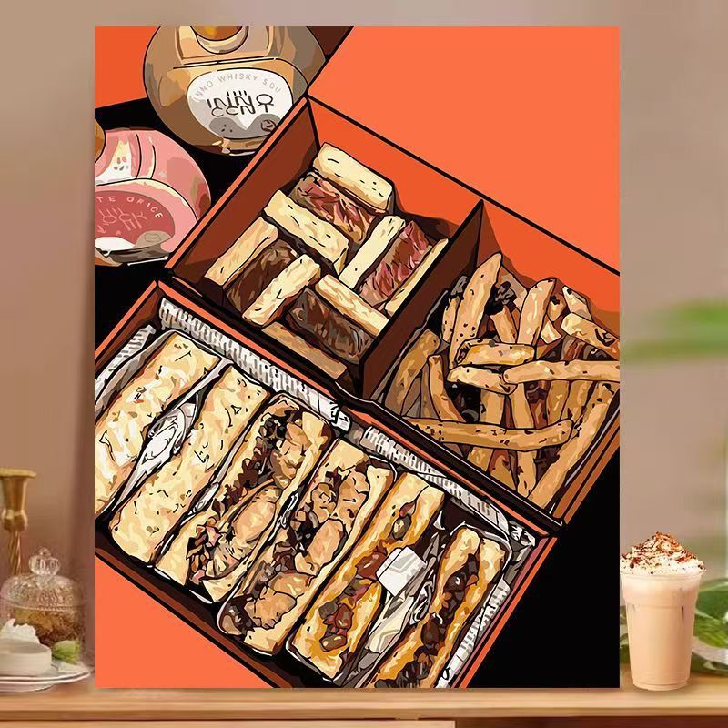 Dessert-Inspired Decorative Canvas Art Bowlift