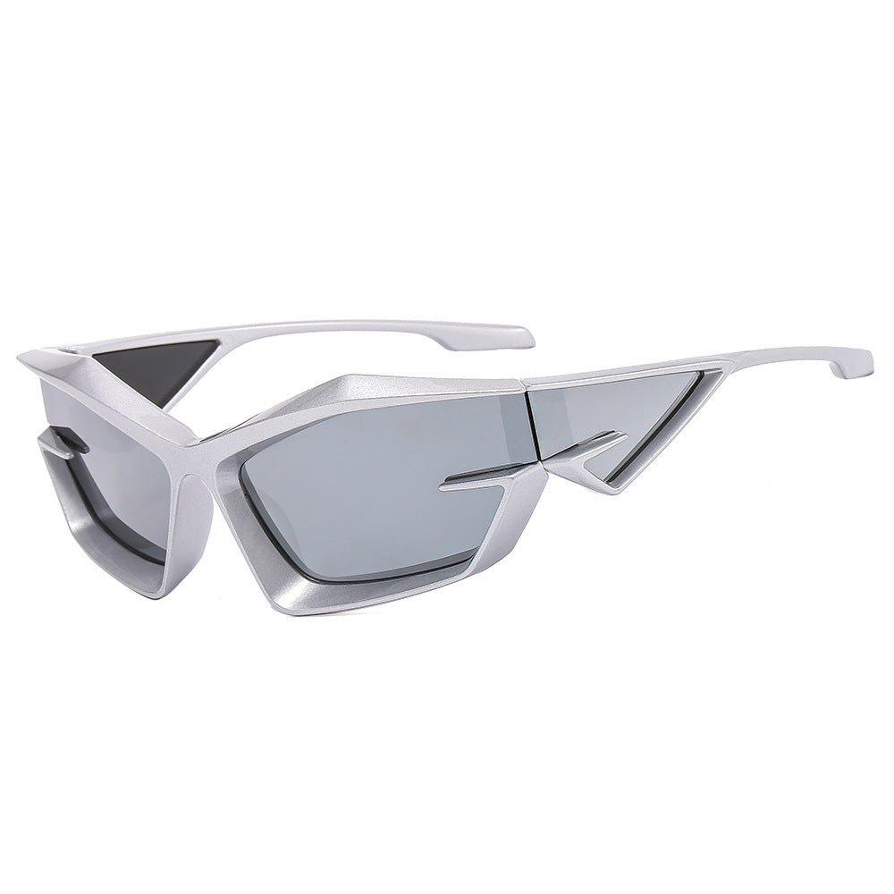 Women futuristic sunglasses with unique polygon design Bowlift
