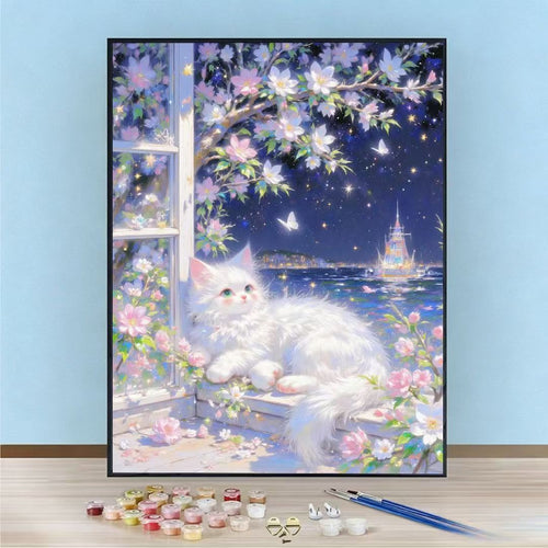 DIY Cat-Themed Paint by Numbers Art Kit Bowlift