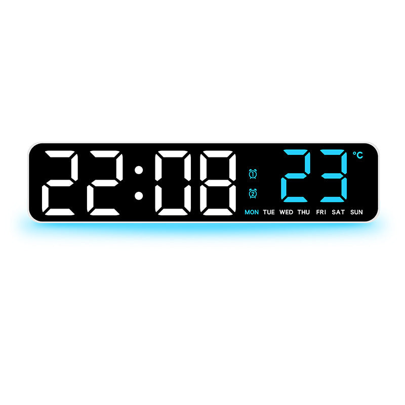 Digital LED alarm clock with temperature and day of the week digits Bowlift