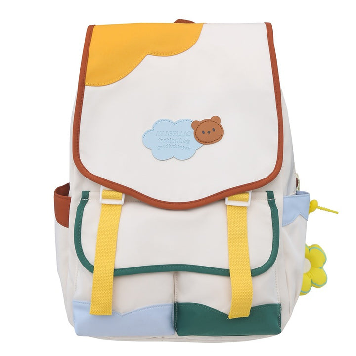 Casual Floral Accent School Backpack Bowlift