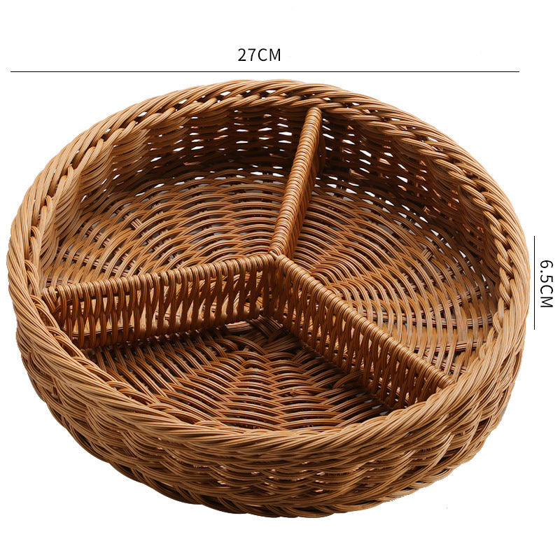 Multi-Compartment Woven Serving Tray Bowlift