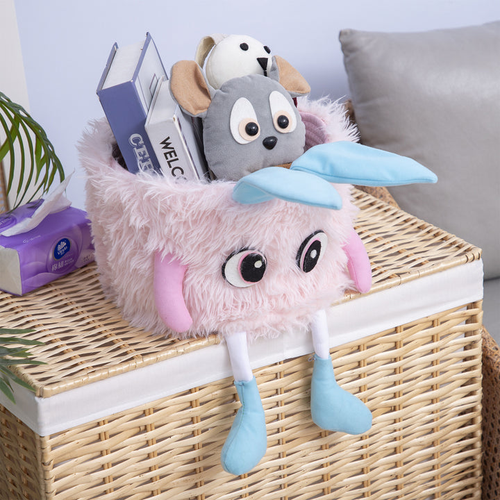 Playful storage basket with animal motif