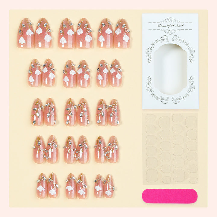 Art Nail Set with Elegant Floral Decorations Bowlift