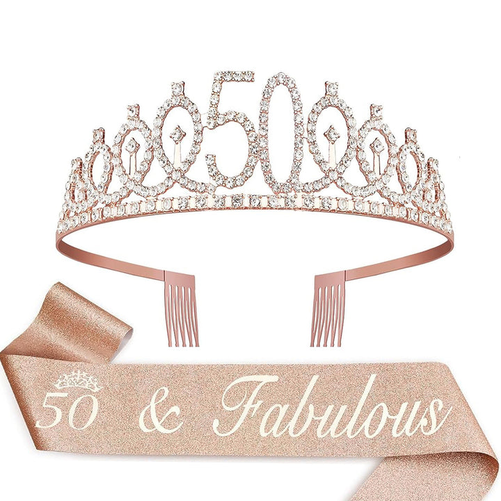 Ladies Crystal Princess Crown with 30 & Fabulous lettering Bowlift