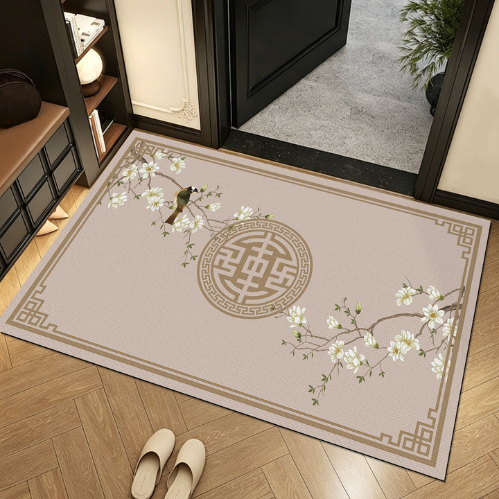 Elegant Oriental Patterned Entryway Rug