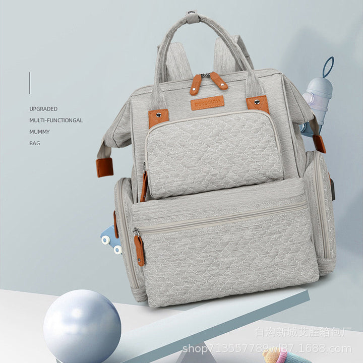 Stylish Multi-Pocket Diaper Backpack Bowlift