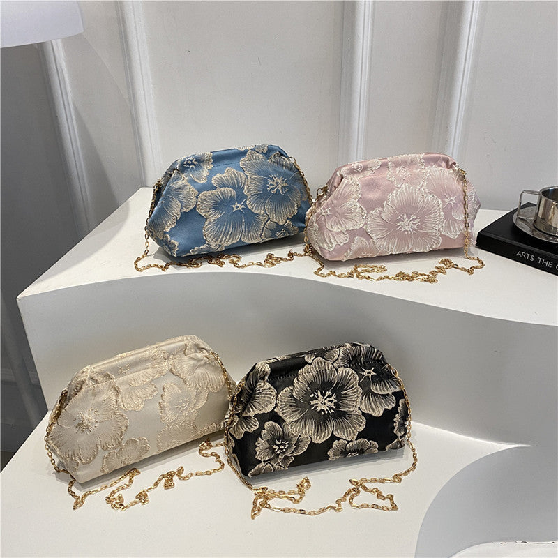 Embroidered Evening Clutch Bowlift