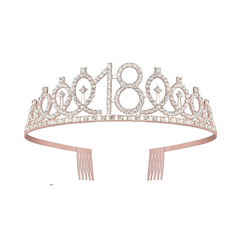 Women's Crystal-Embellished Tiara with Elegant Design Bowlift