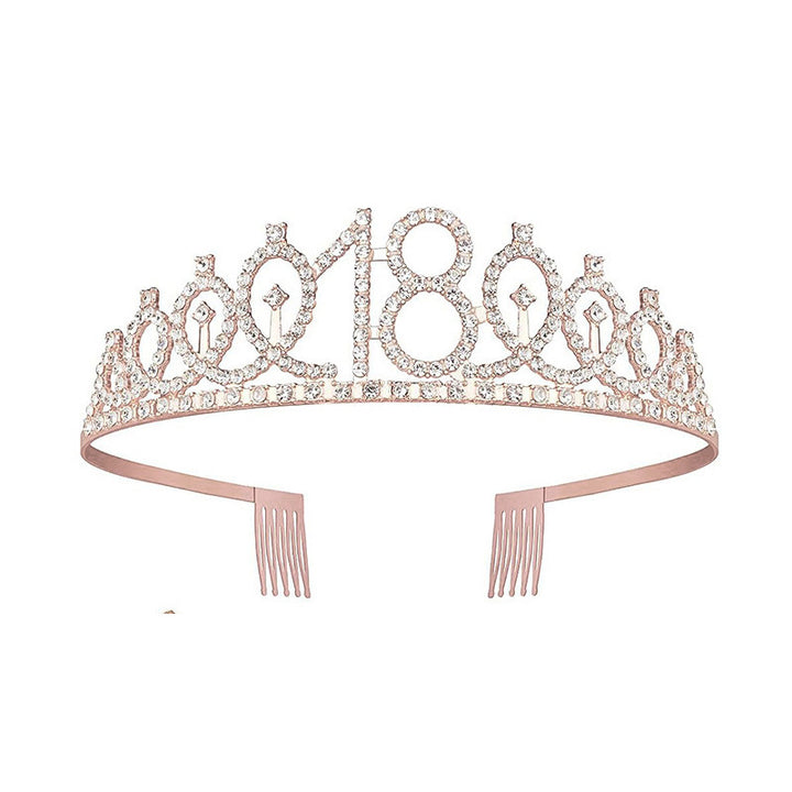 Women's Crystal-Embellished Tiara with Elegant Design Bowlift