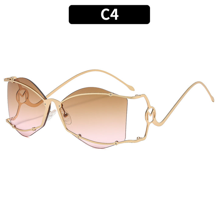 Modern Geometric Shield Sunglasses