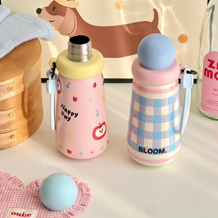 Women's Funny Water Bottle with Creative Lid Bowlift