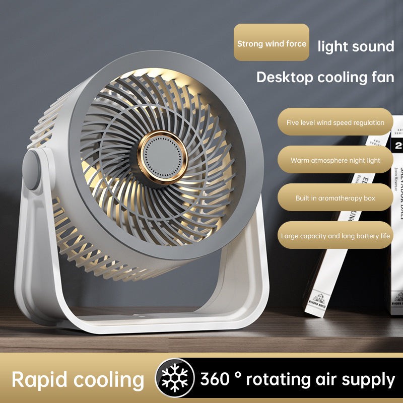 Unisex nan portable rechargeable desk air circulator with adjustable tilt and whisper-quiet brushless motor Bowlift