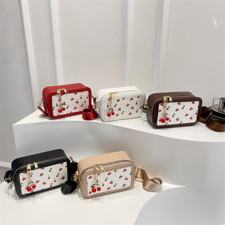 Fun Cherry Print Crossbody Bag Bowlift