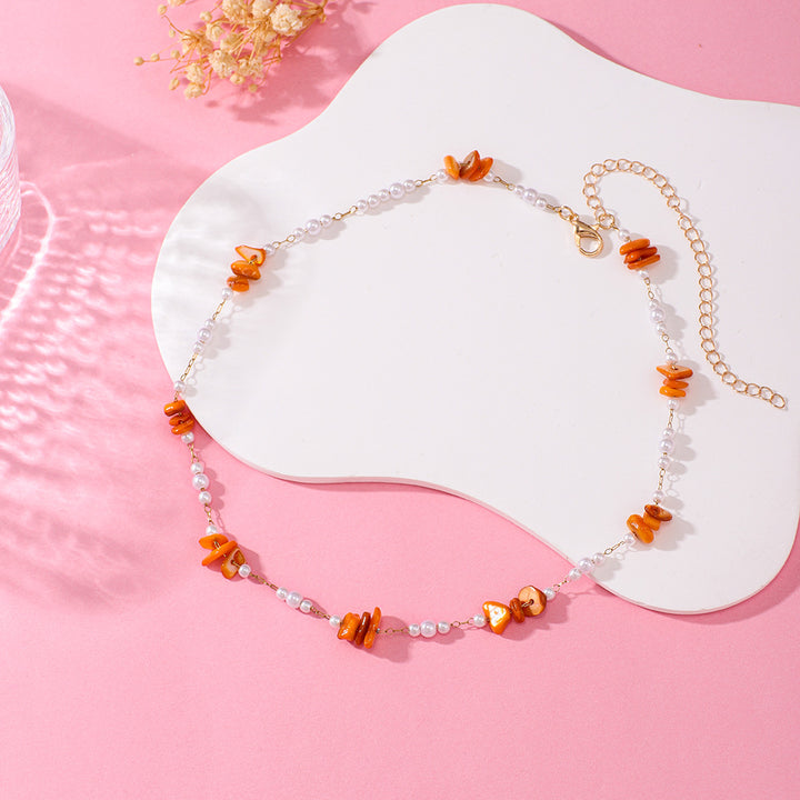 Elegant Floral Beaded Necklace Bowlift