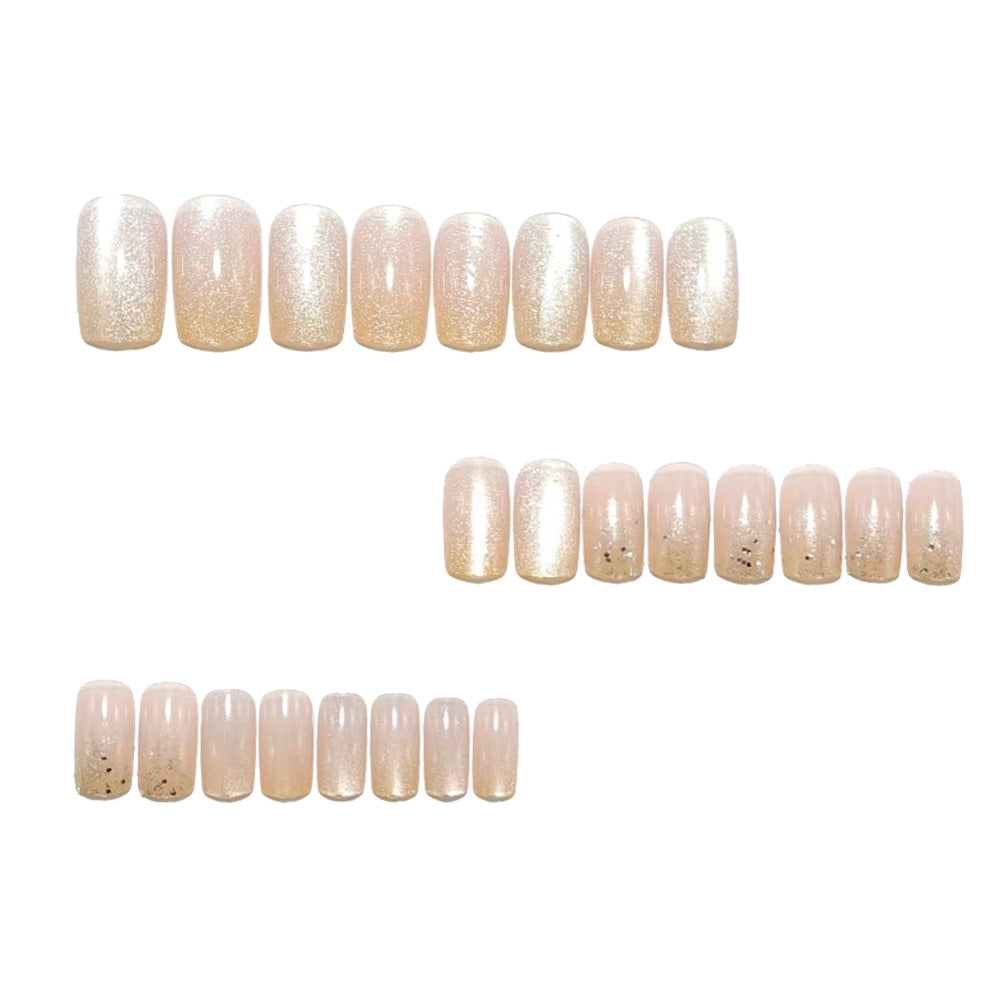 Artificial nails with elegant glitter accents Bowlift
