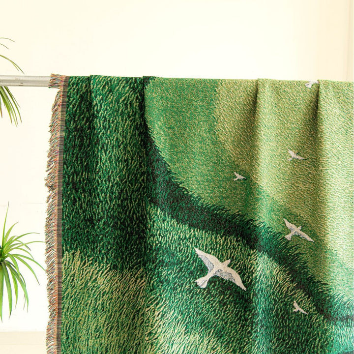 Artistic Landscape Woven Throw Blanket