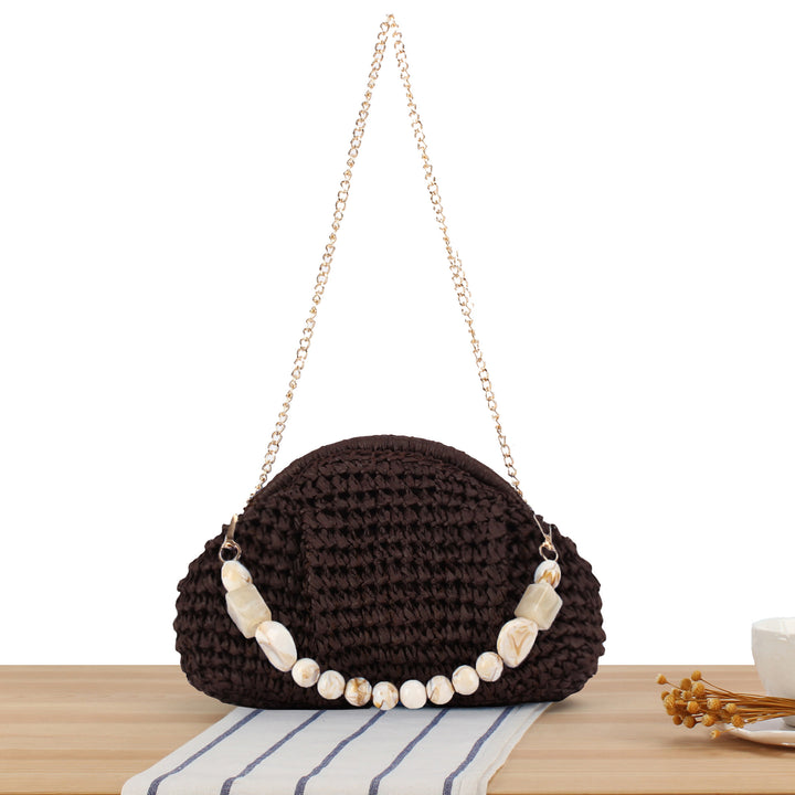 Shoulder bag with decorative shell design Bowlift