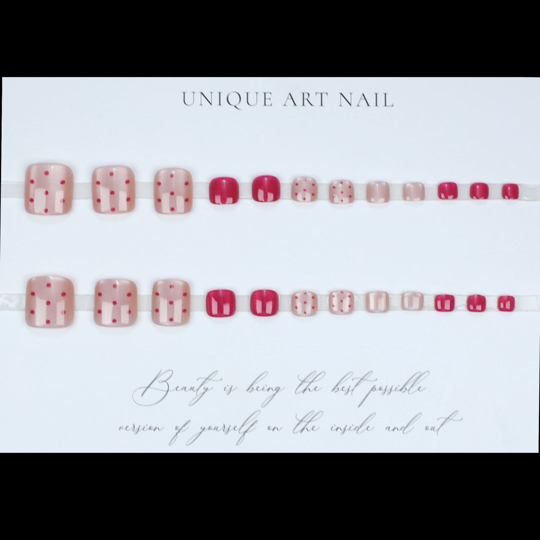 Trendy Press-On Toe Nail Art Bowlift