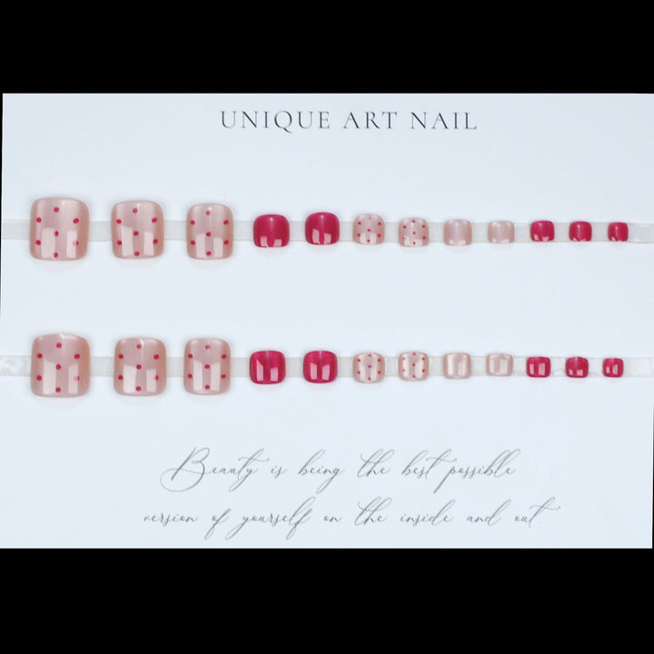 Trendy Press-On Toe Nail Art Bowlift