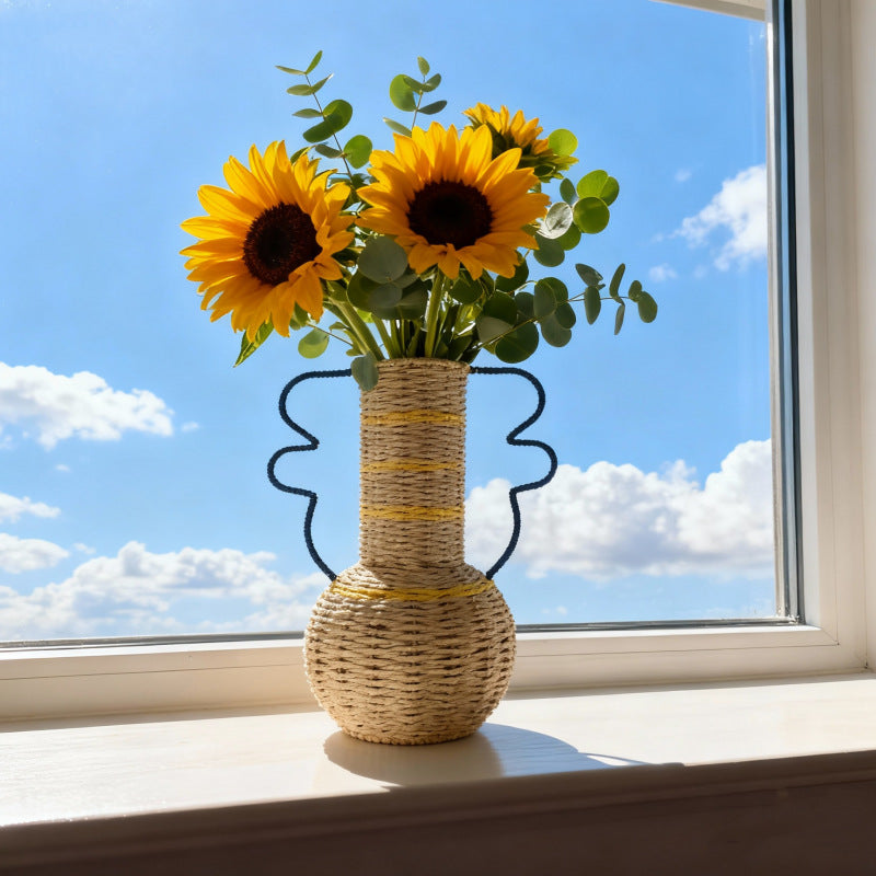 Decorative Woven Flower Vase Bowlift