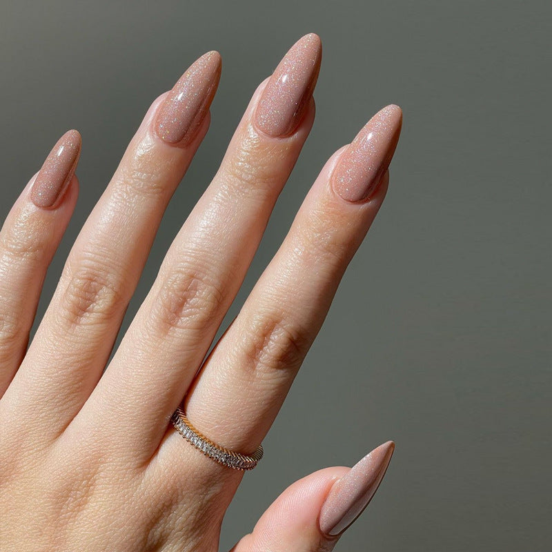 Glamorous Glittery Stiletto Press-On Nails Bowlift