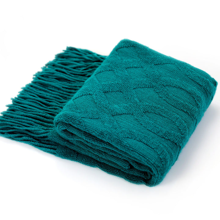 Cozy Knitted Throw Blanket