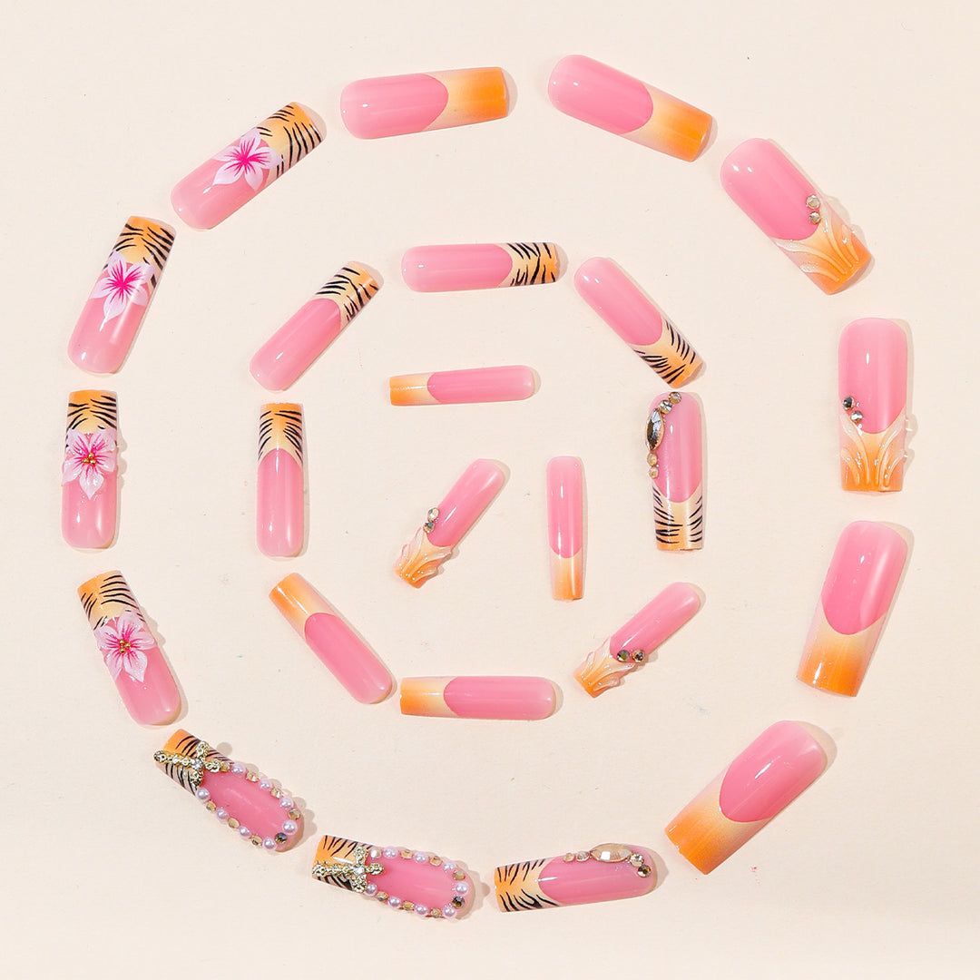Exotic Floral Nail Art Enhancements Bowlift