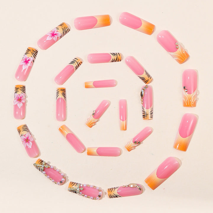Exotic Floral Nail Art Enhancements Bowlift
