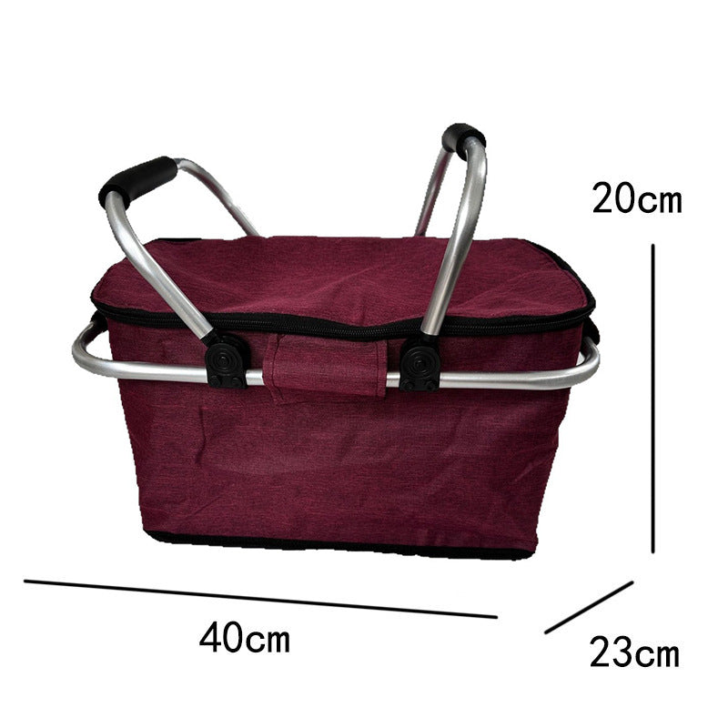 Cooler bag with sturdy aluminum frame and insulating inner lining Bowlift