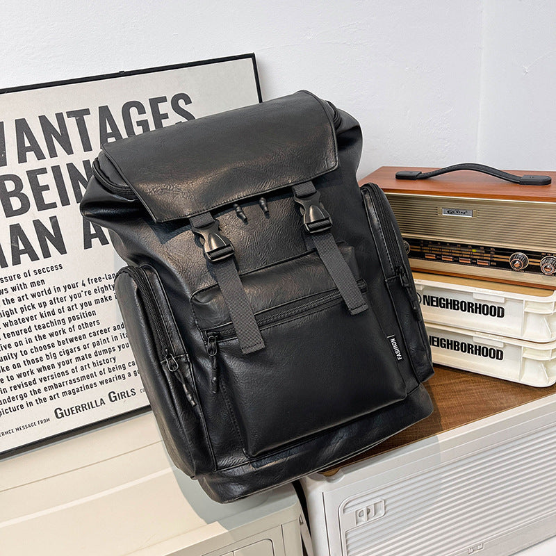 Vintage Style Leather Backpack Bowlift