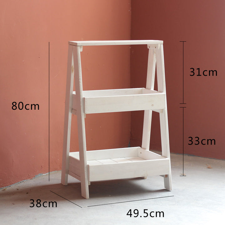 Multifunctional Wooden Step Ladder Bowlift
