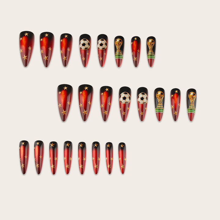 Creative Football Art Nails Bowlift