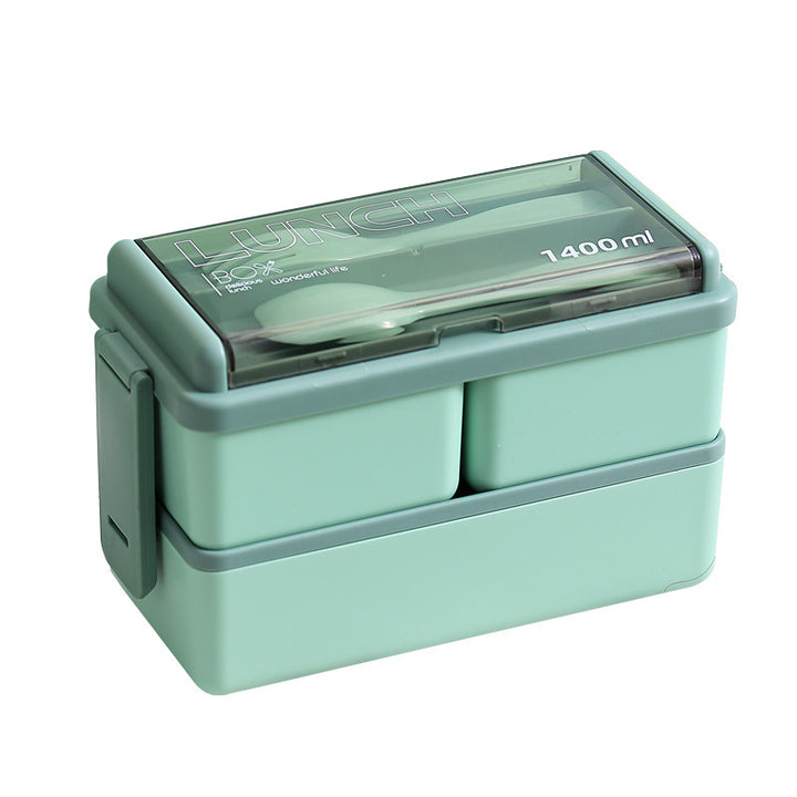 Multifunctional Food Storage Lunch Box with Built-In Utensil Set