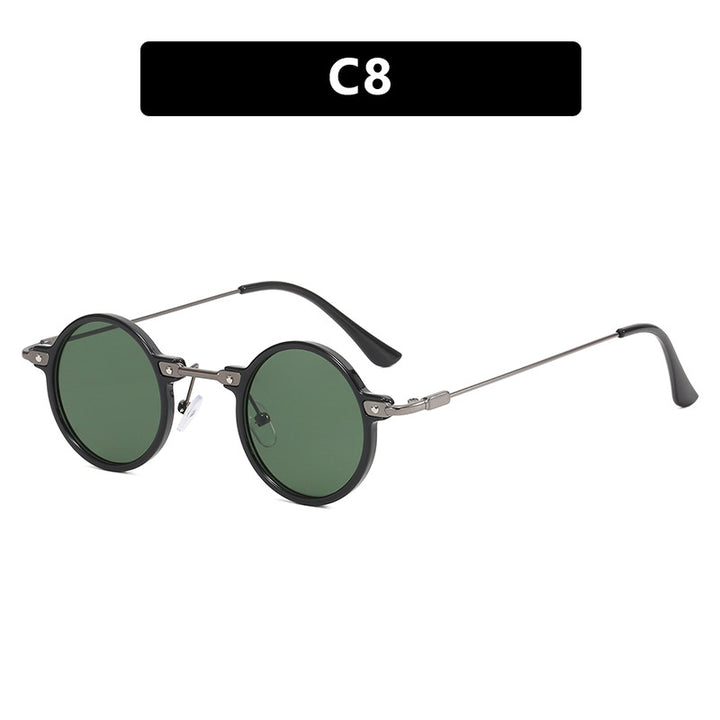 Women's fashionable round sunglasses with stylish metal frame and polarized lenses Bowlift